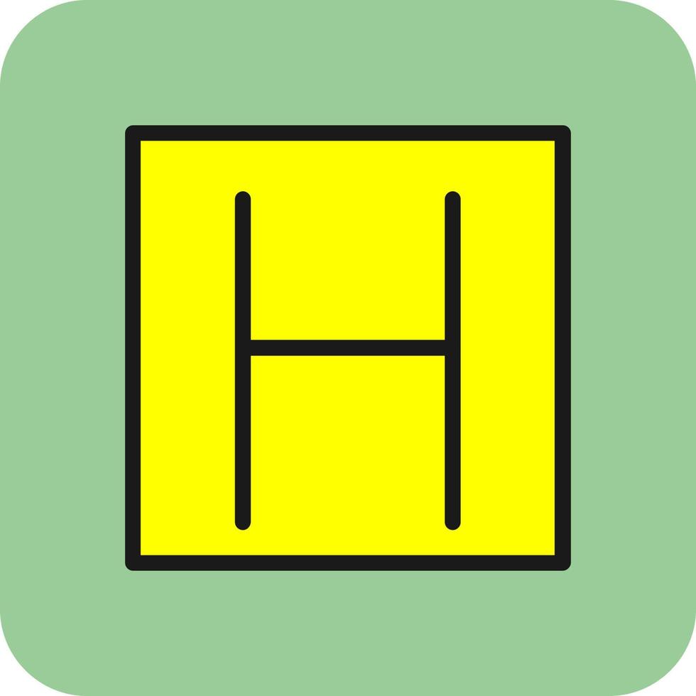 H Square Vector Icon Design