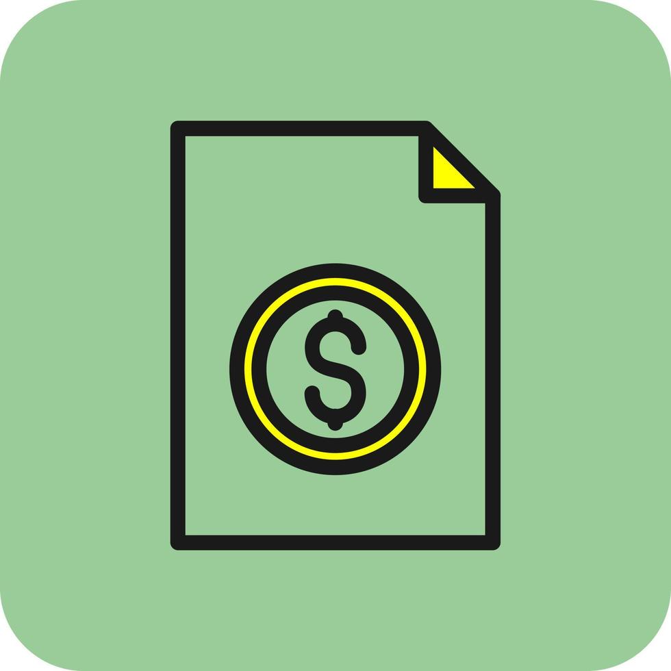 File Invoice Dollar Vector Icon Design