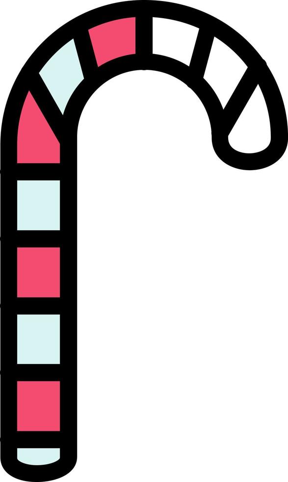 Candy Cane Vector Icon Design