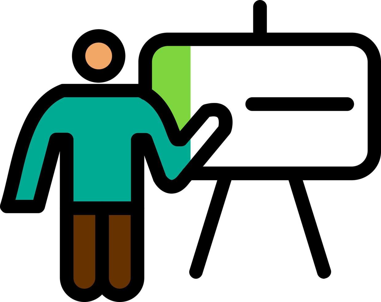 Chalkboard Teacher Vector Icon Design