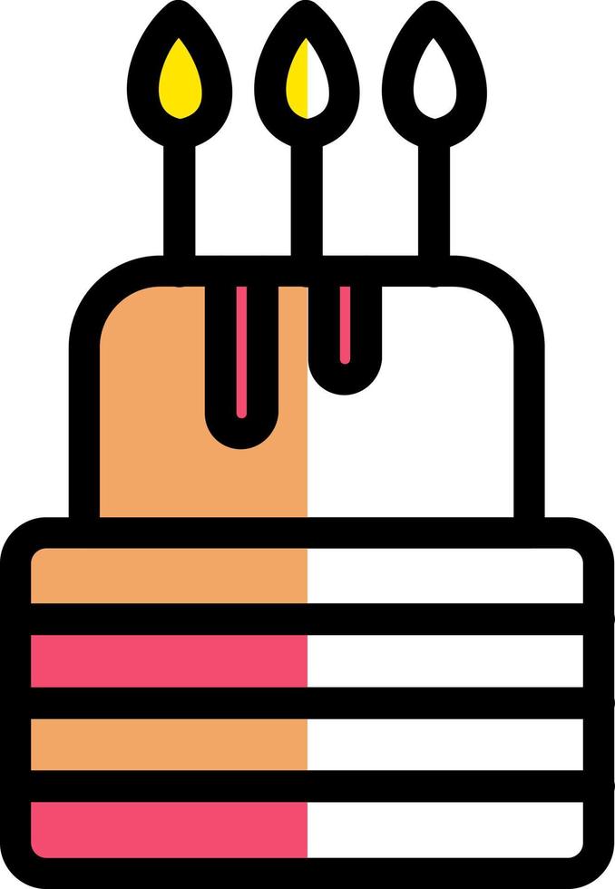 Birthday Cake Vector Icon Design