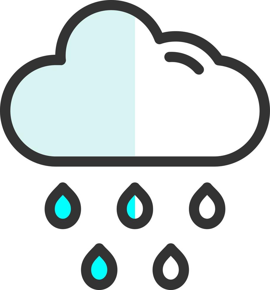 diseño de icono de vector de lluvia de nubes