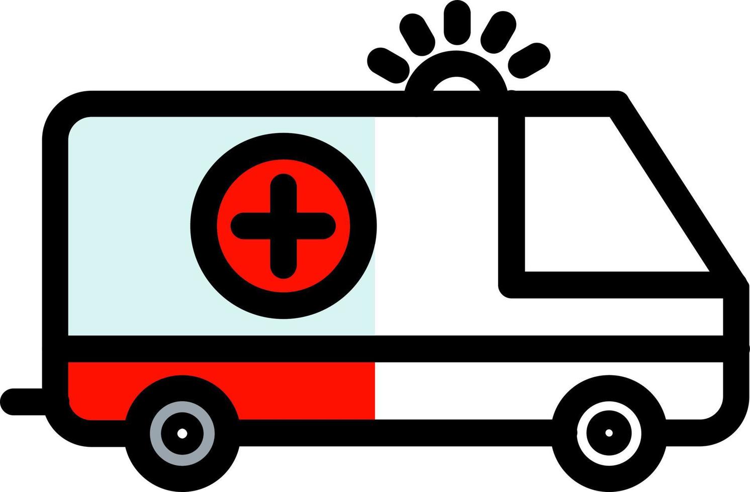 Ambulance Vector Icon Design