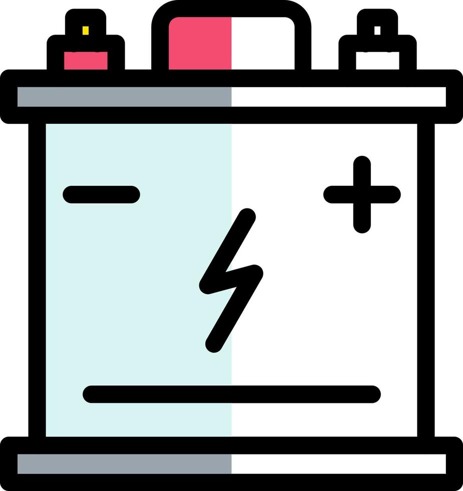 Car Battery Vector Icon Design