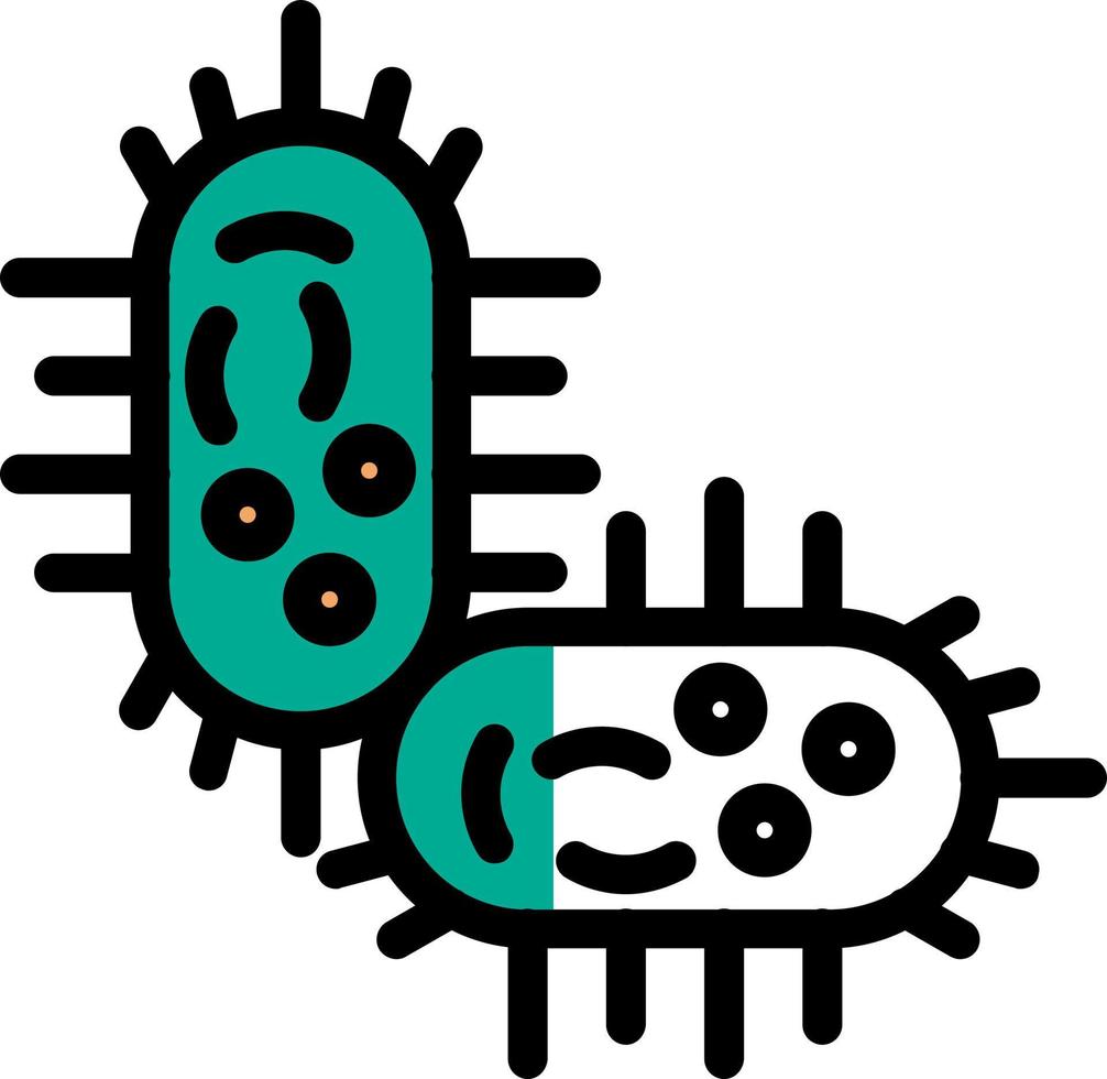 diseño de icono de vector de bacteria