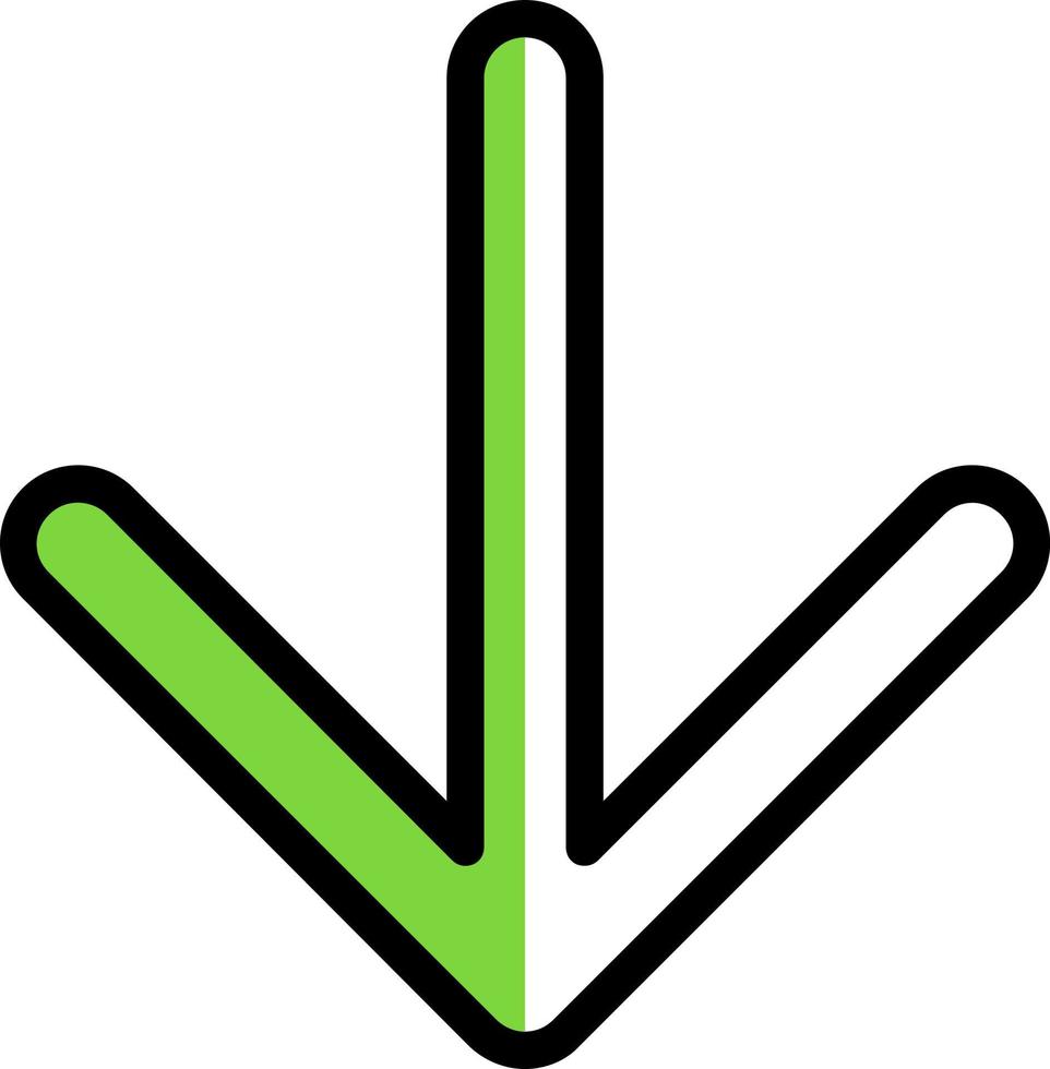 Arrow Down Vector Icon Design