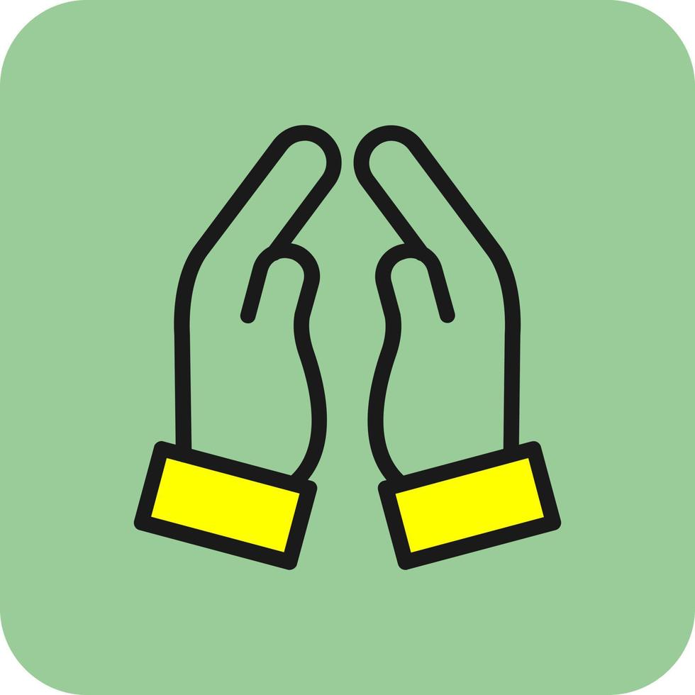 Praying Hands Vector Icon Design