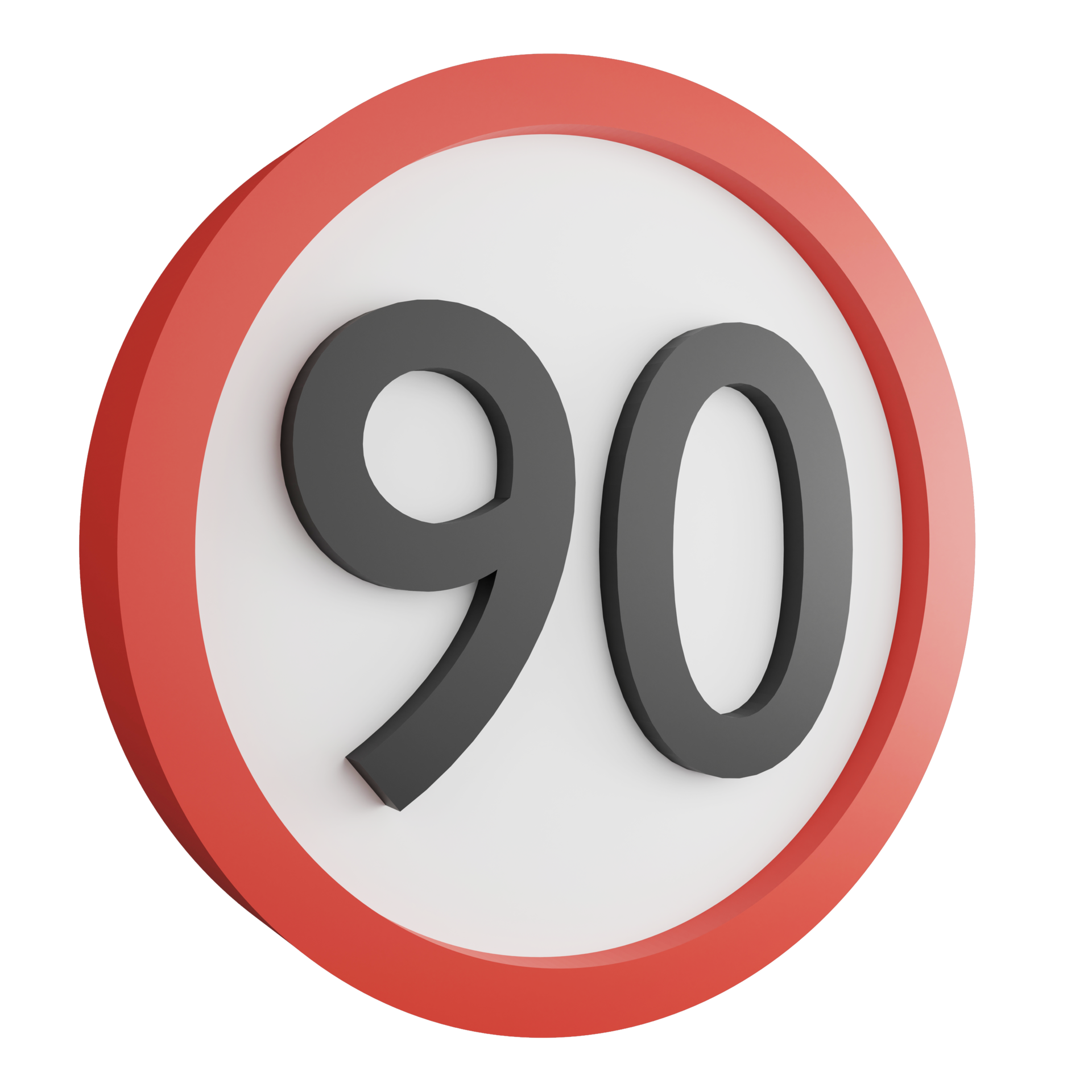 3D Render 90 Maximum Speed Limit Sign Icon Isolated On Transparent 3d-render-90-maximum-speed-limit-sign-icon-isolated-on-transparent