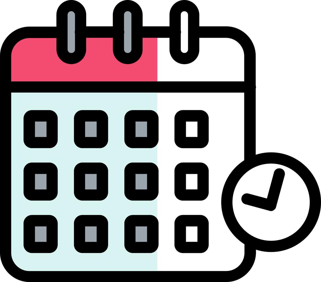 Calendar Times Vector Icon Design