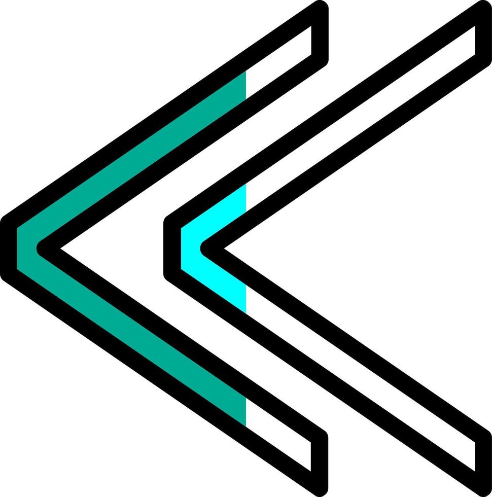 Angle Double Right Vector Icon Design
