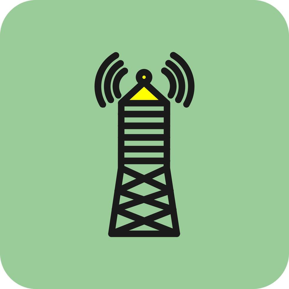 Broadcast Tower Vector Icon Design