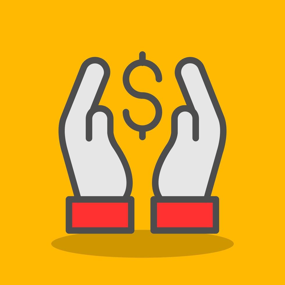 Hand Holding Usd Vector Icon Design