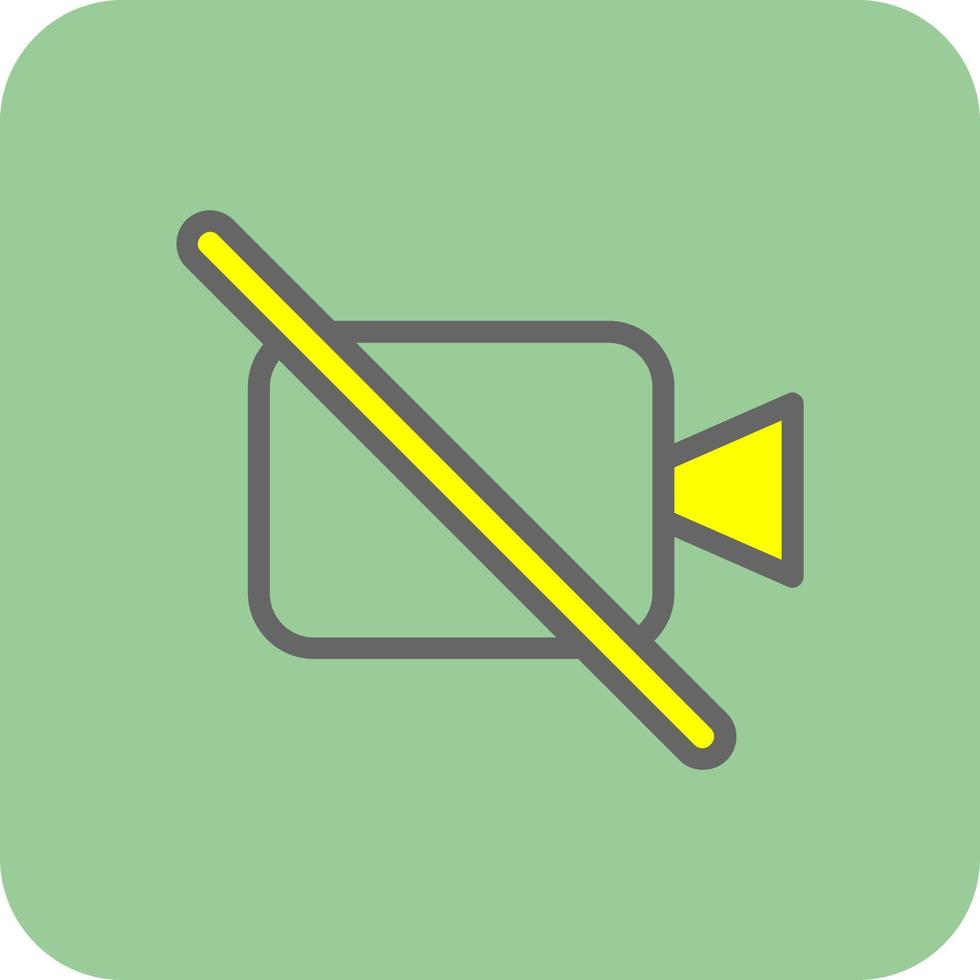 Video Off Vector Icon Design