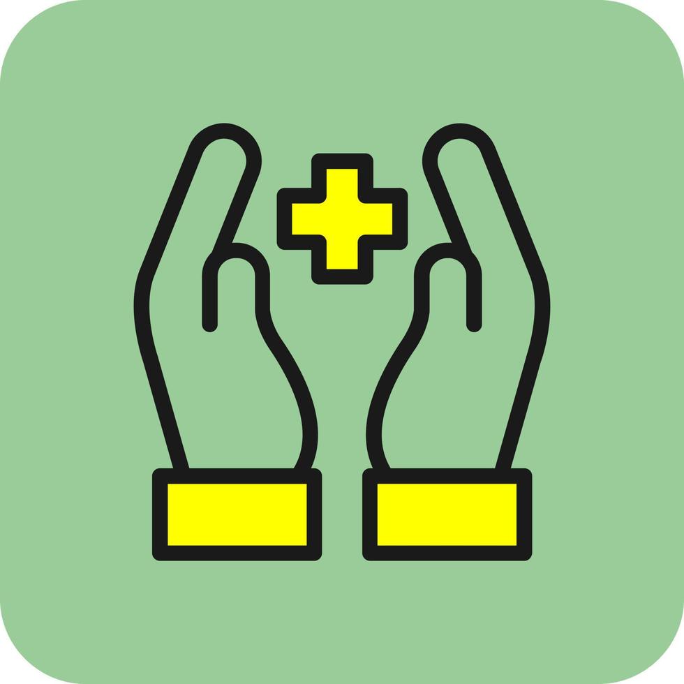 diseño de icono de vector médico de mano sujetando