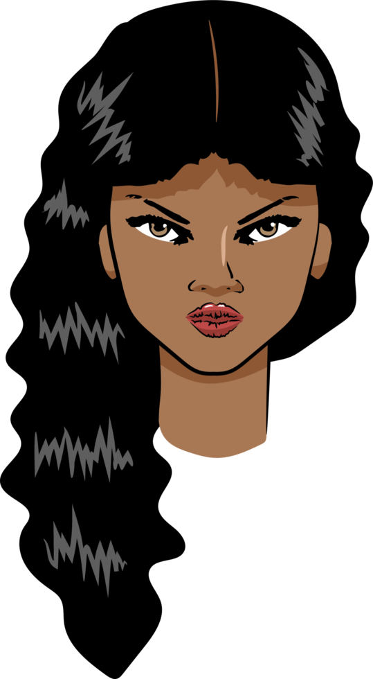 zwart vrouw PNG grafisch clip art ontwerp