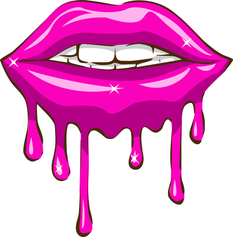 druipend lippen PNG grafisch clip art ontwerp