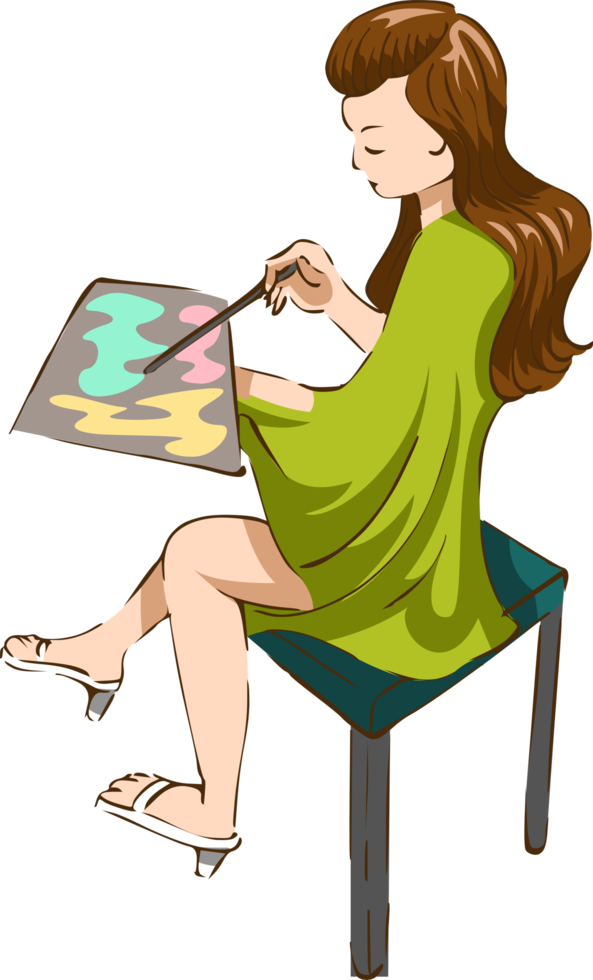 Artist png graphic clipart design