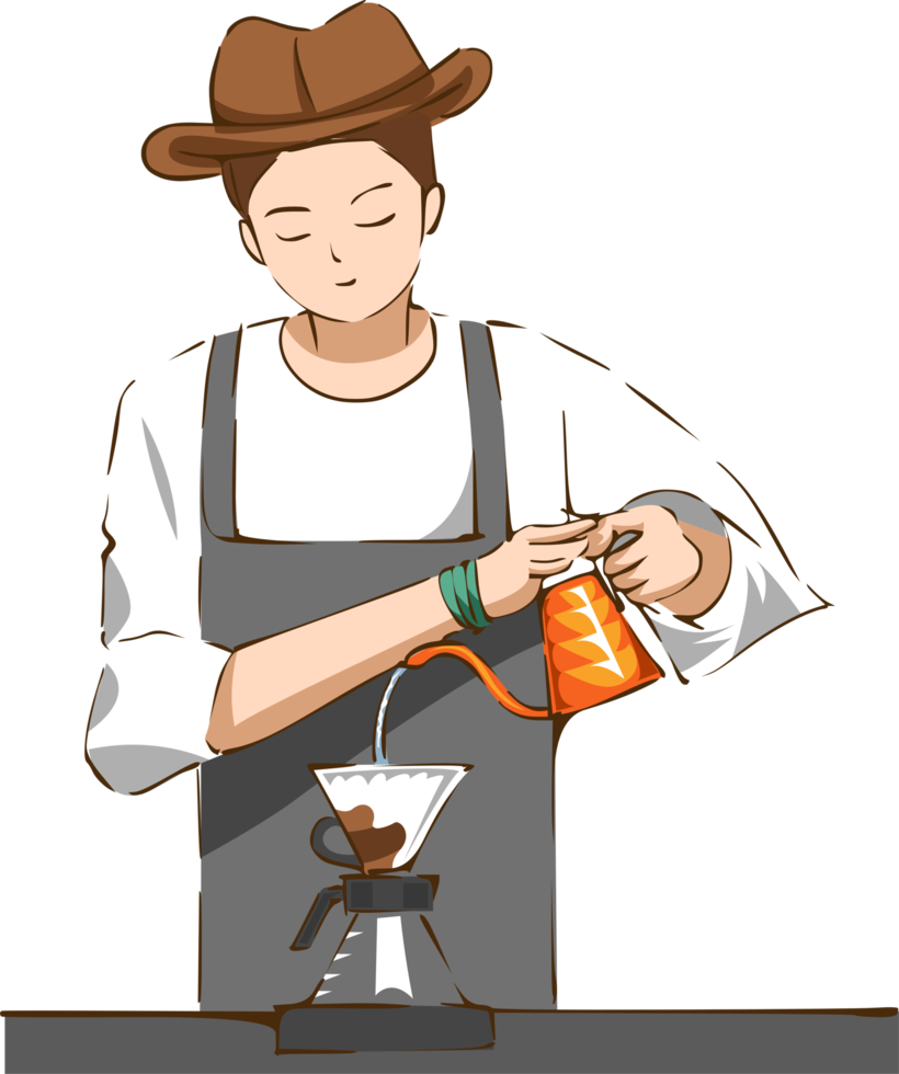 Barista png graphic clipart design