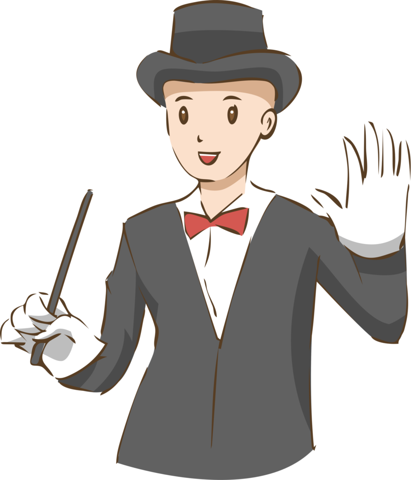 Magician png graphic clipart design