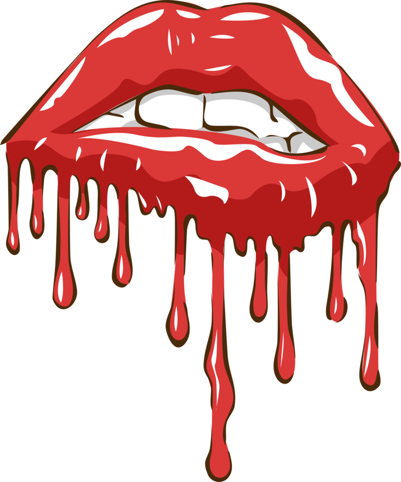 tropft Lippen png Grafik Clip Art Design