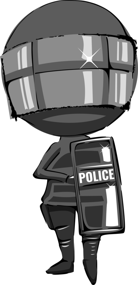 Politie PNG grafisch clip art ontwerp