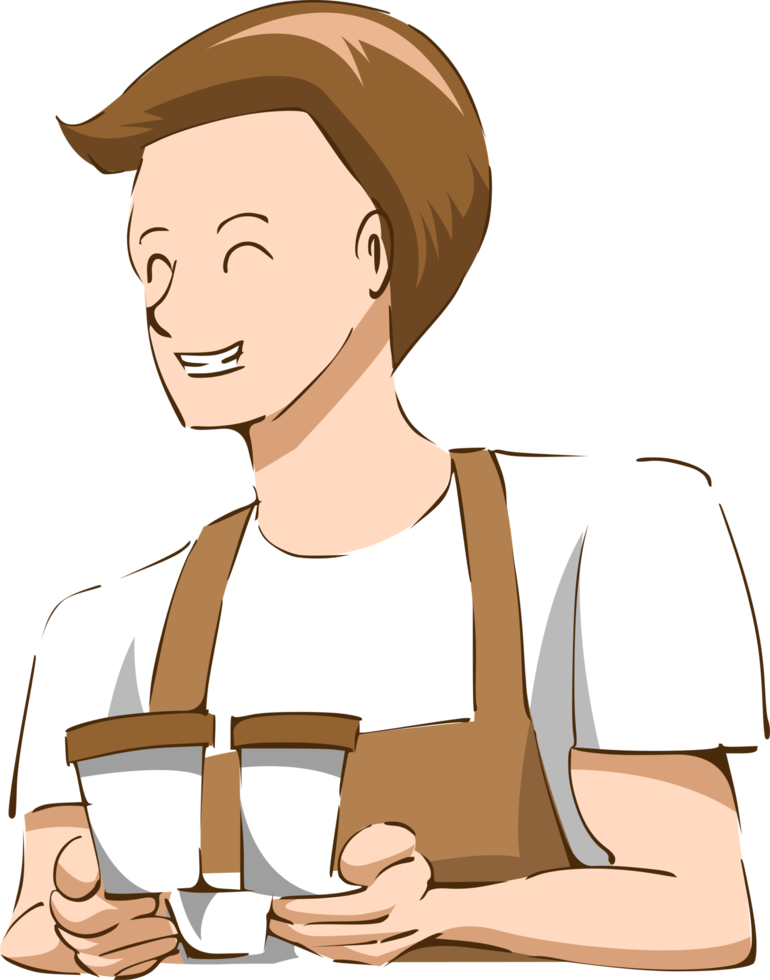 barista png grafico clipart design