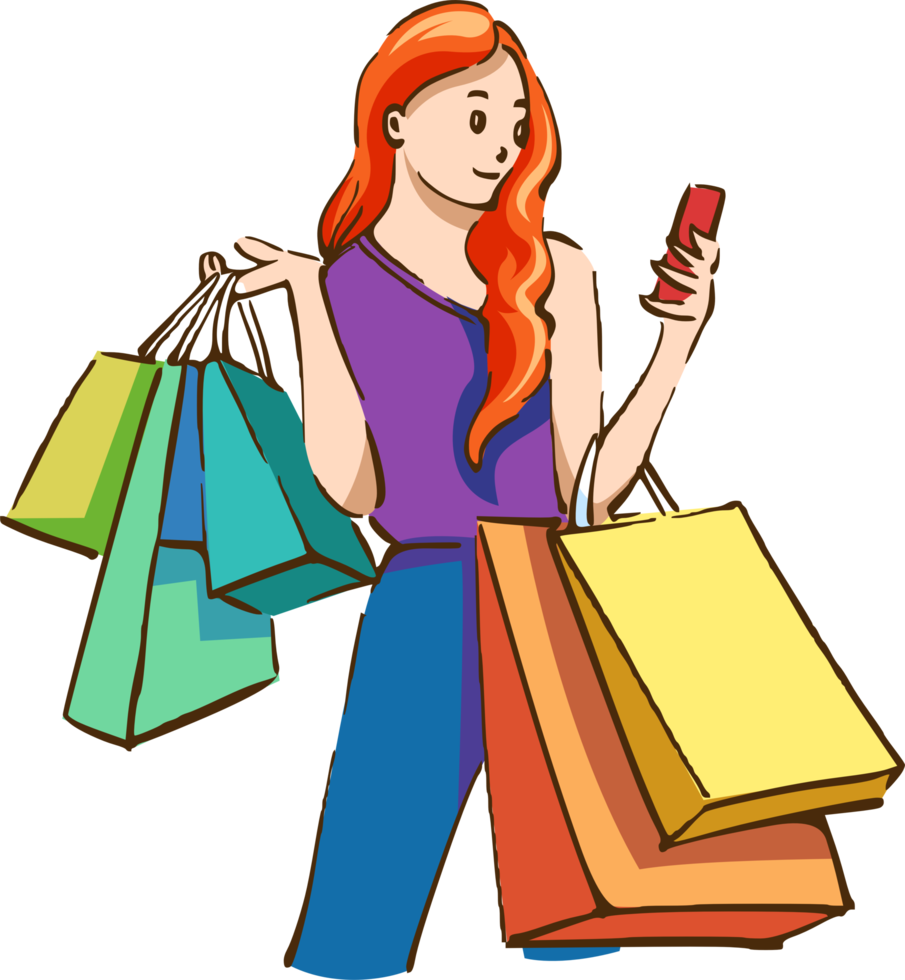 shopping png graphic clipart design