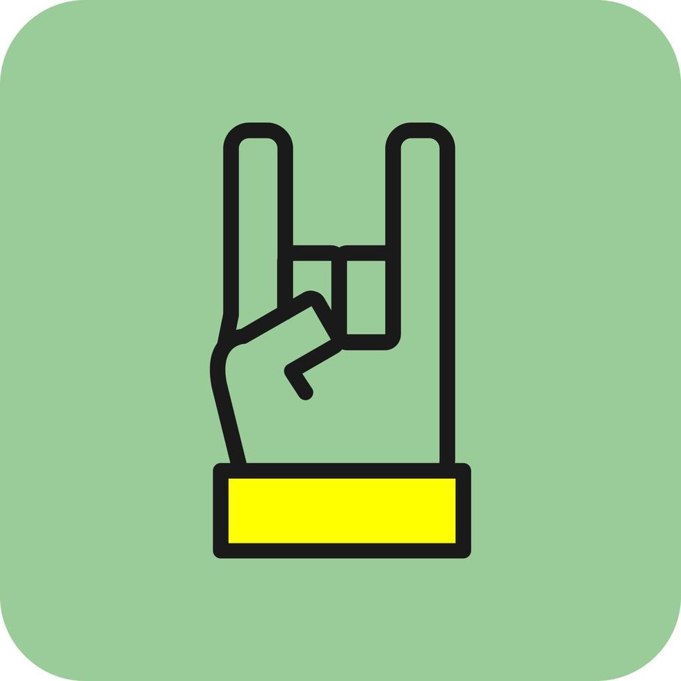Hand Rock Vector Icon Design
