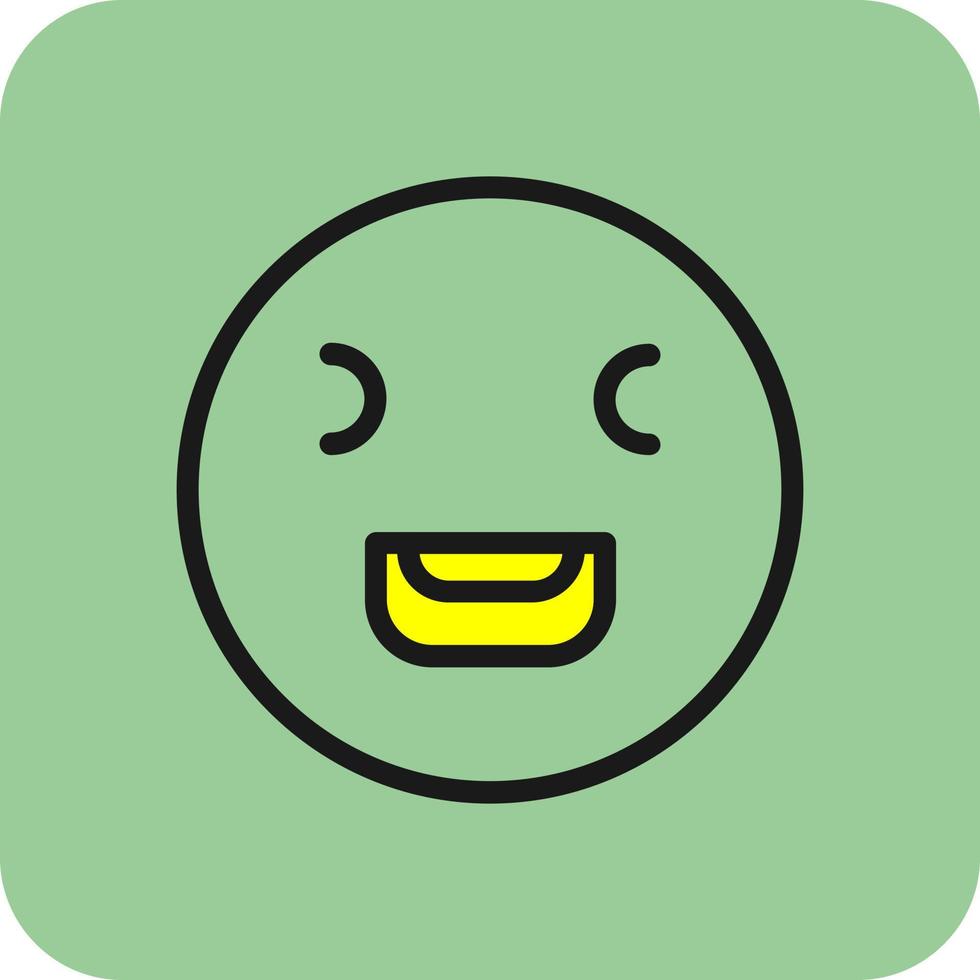 Laugh Squint Vector Icon Design