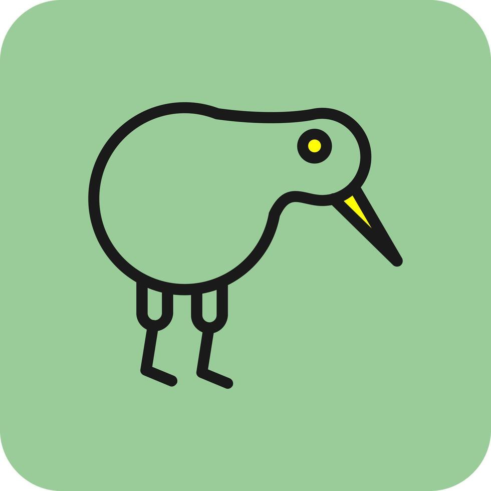 diseño de icono de vector de pájaro kiwi