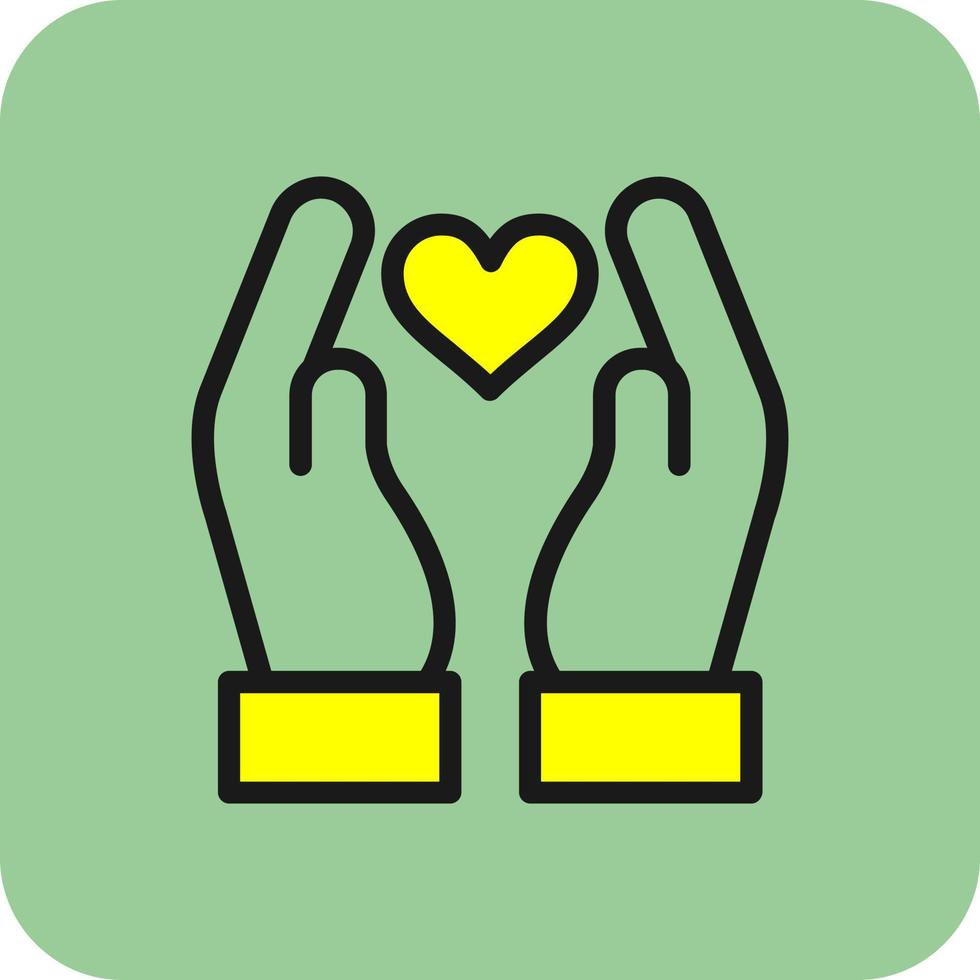 Hand Holding Heart Vector Icon Design