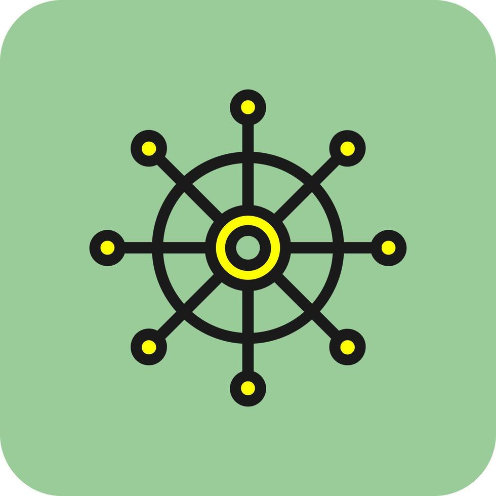 Dharmachakra Vector Icon Design
