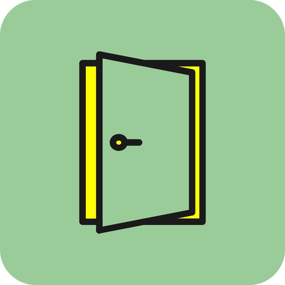 Door Open Vector Icon Design