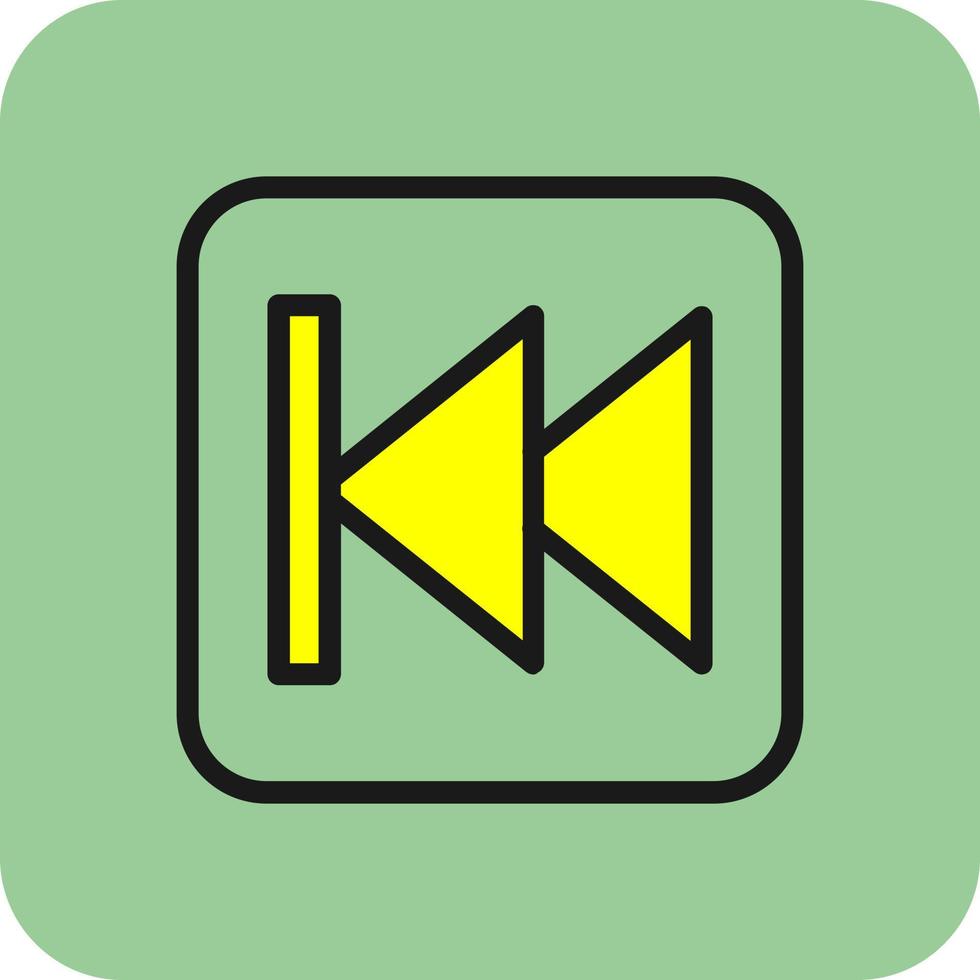 Fast Backward Vector Icon Design