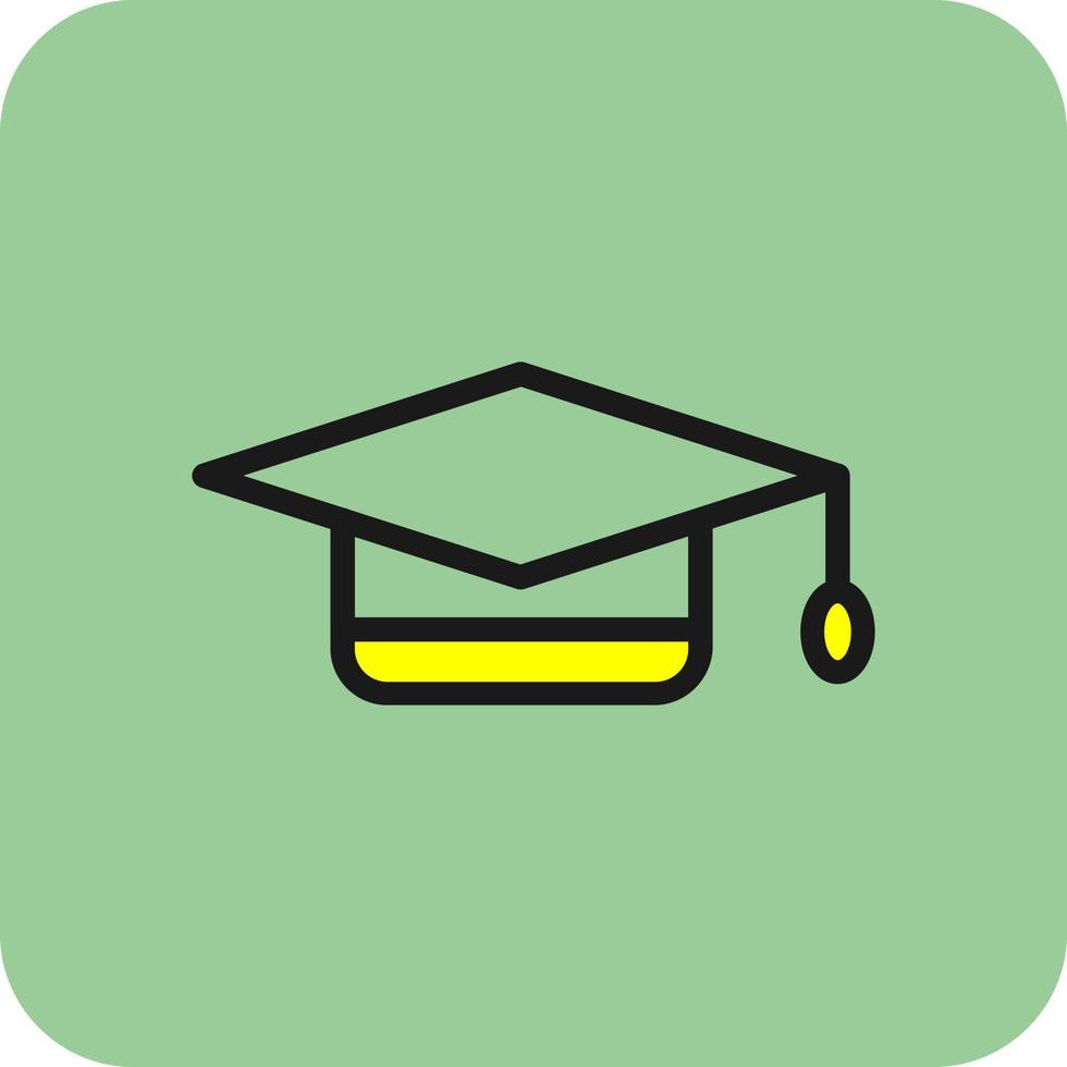 Graduation Cap Vector Icon Design