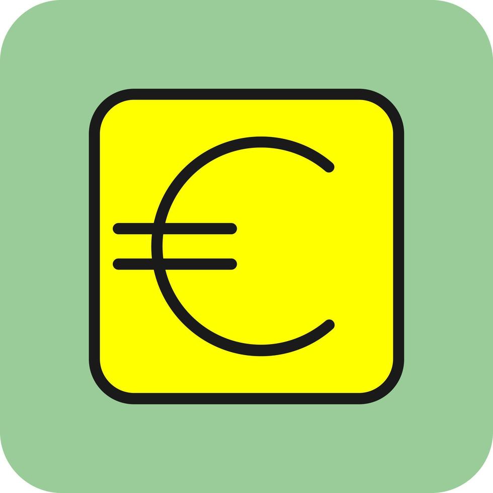 Euro Sign Vector Icon Design