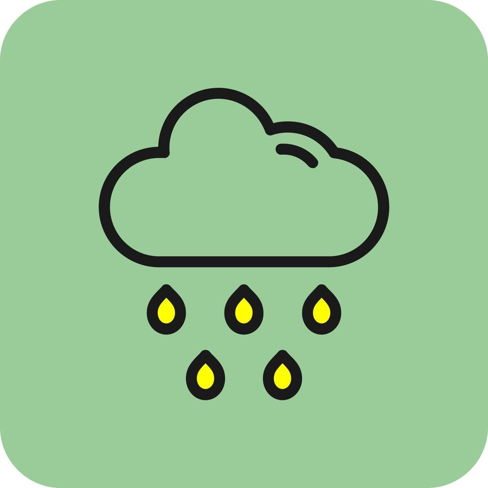 Cloud Rain Vector Icon Design