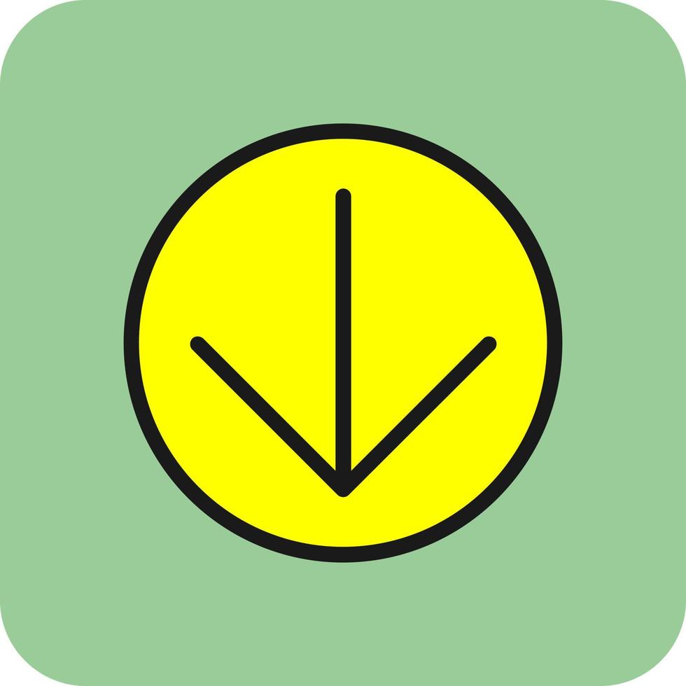 Arrow Circle Down Vector Icon Design