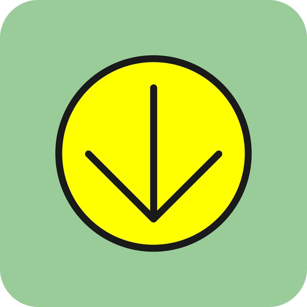 Arrow Circle Down Vector Icon Design