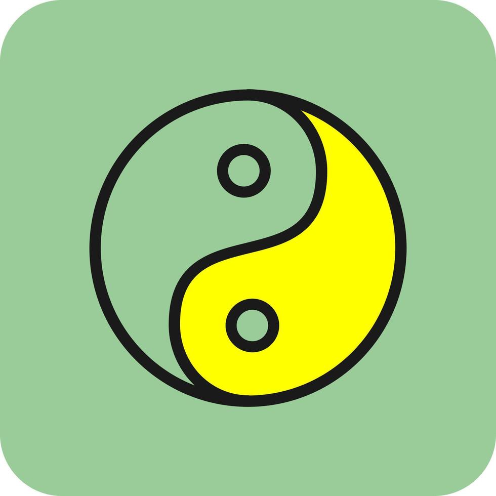 Yin Yang Vector Icon Design