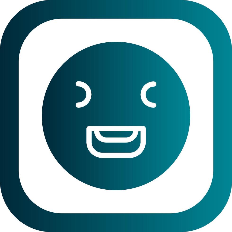 Laugh Squint Vector Icon Design