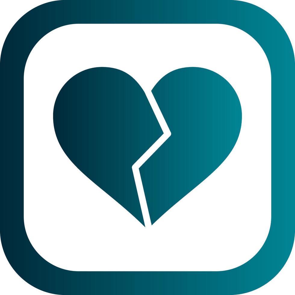 Heart Broken Vector Icon Design