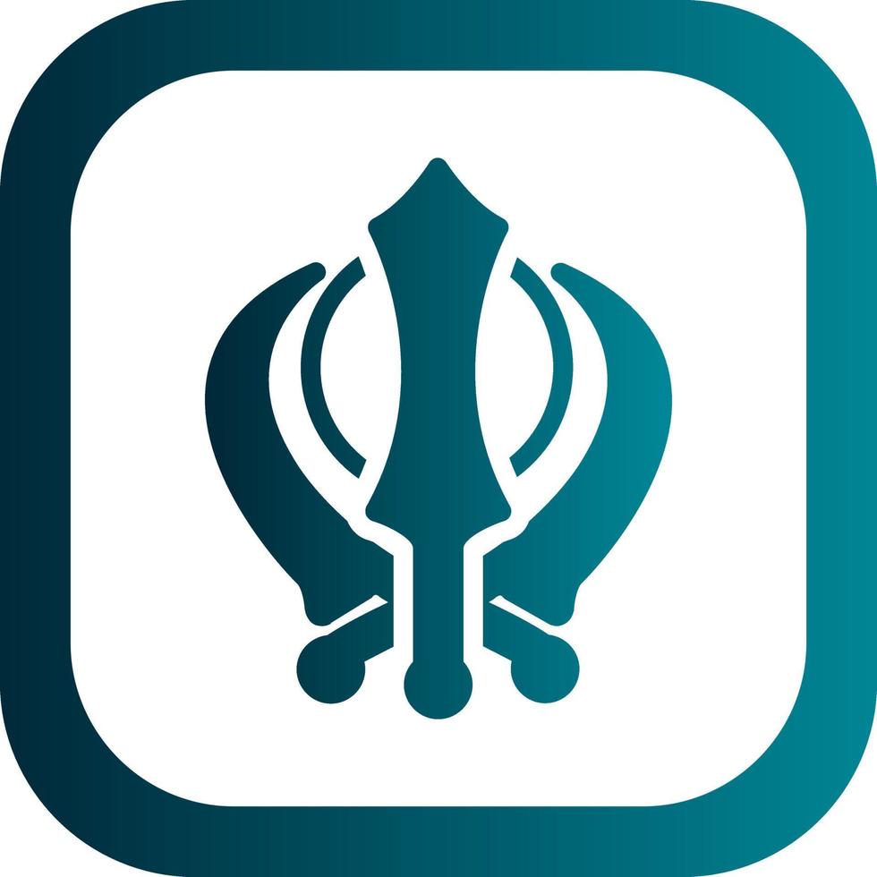Khanda Vector Icon Design