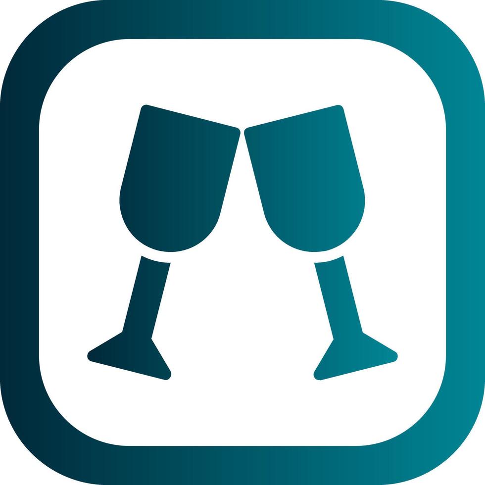 Glass Cheers Vector Icon Design