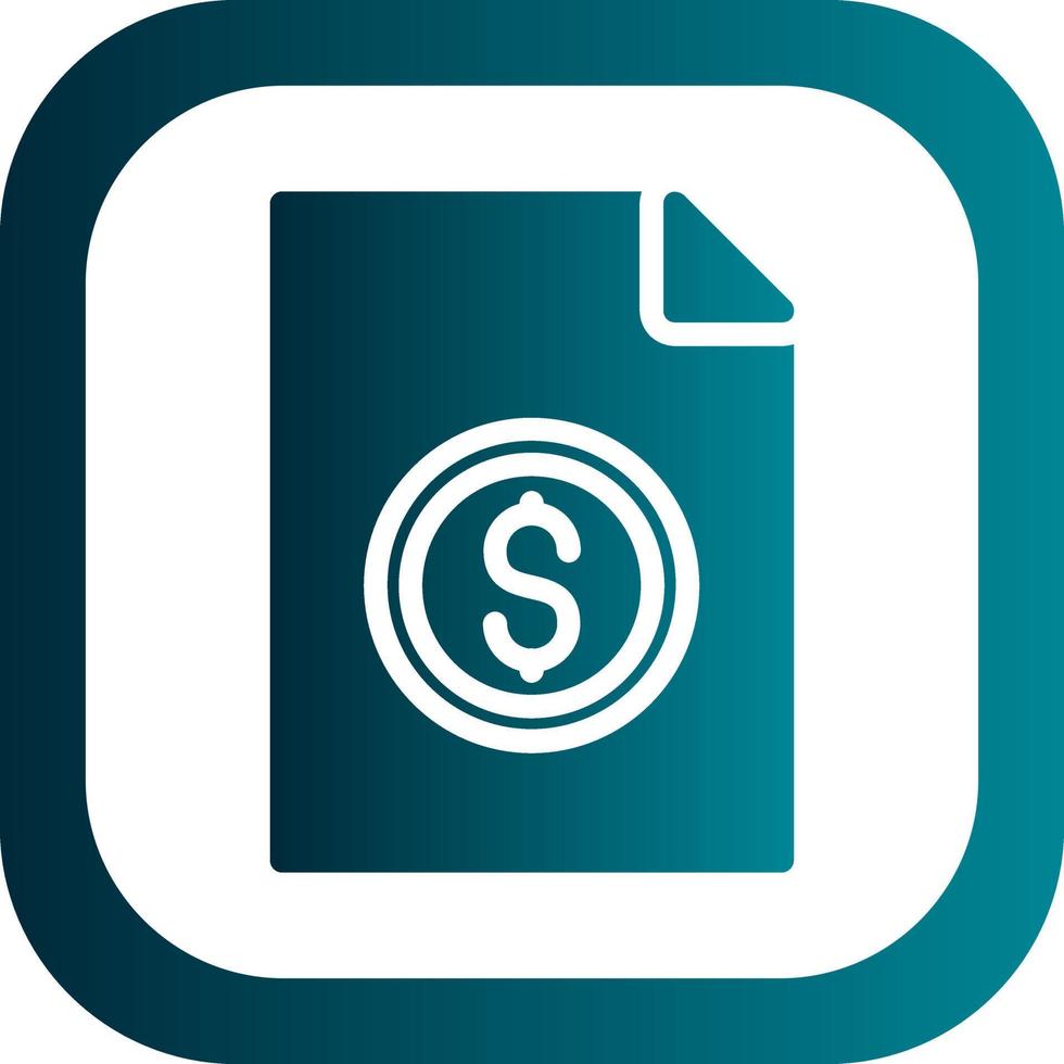 diseño de icono de vector de dólar de factura de archivo