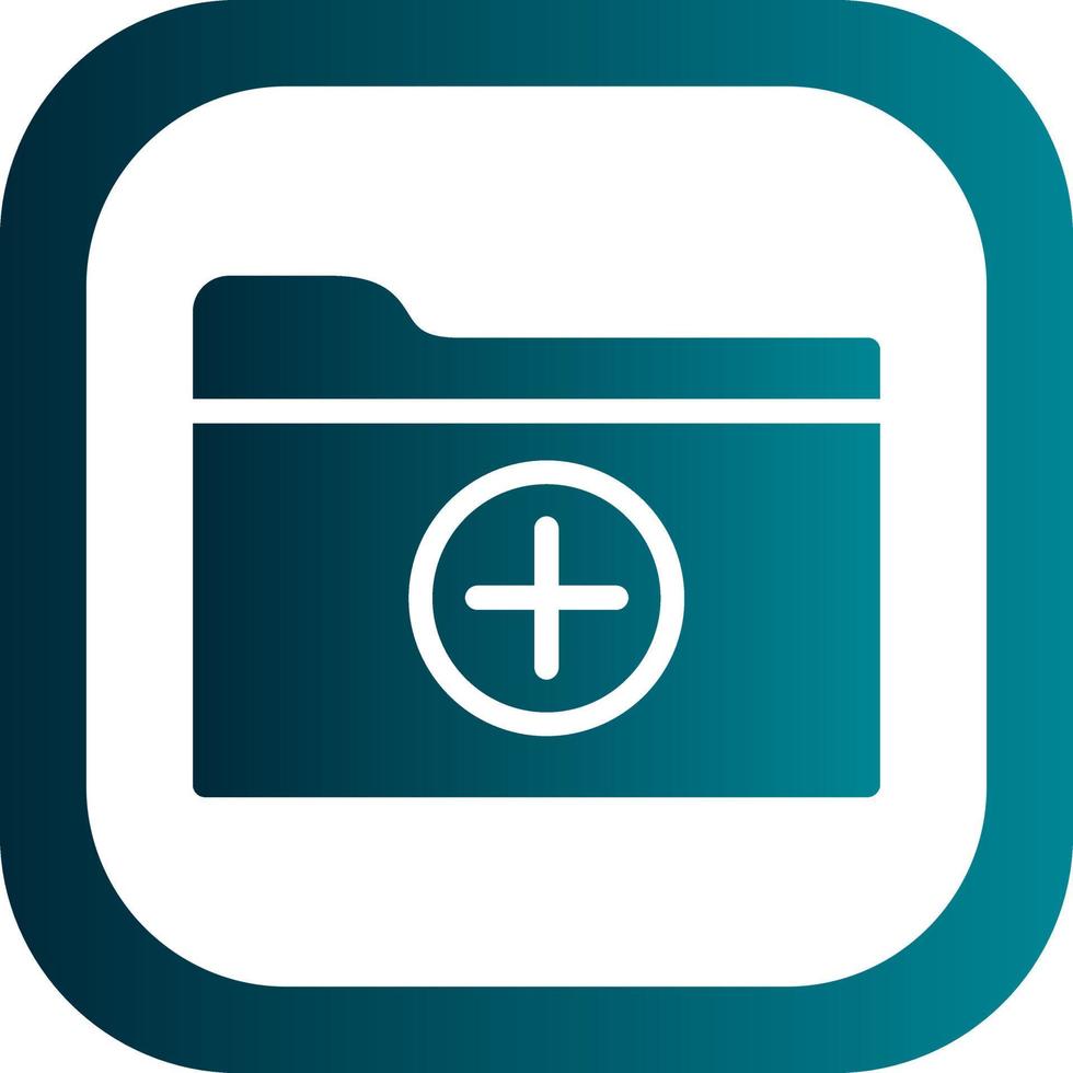 Folder Plus Vector Icon Design