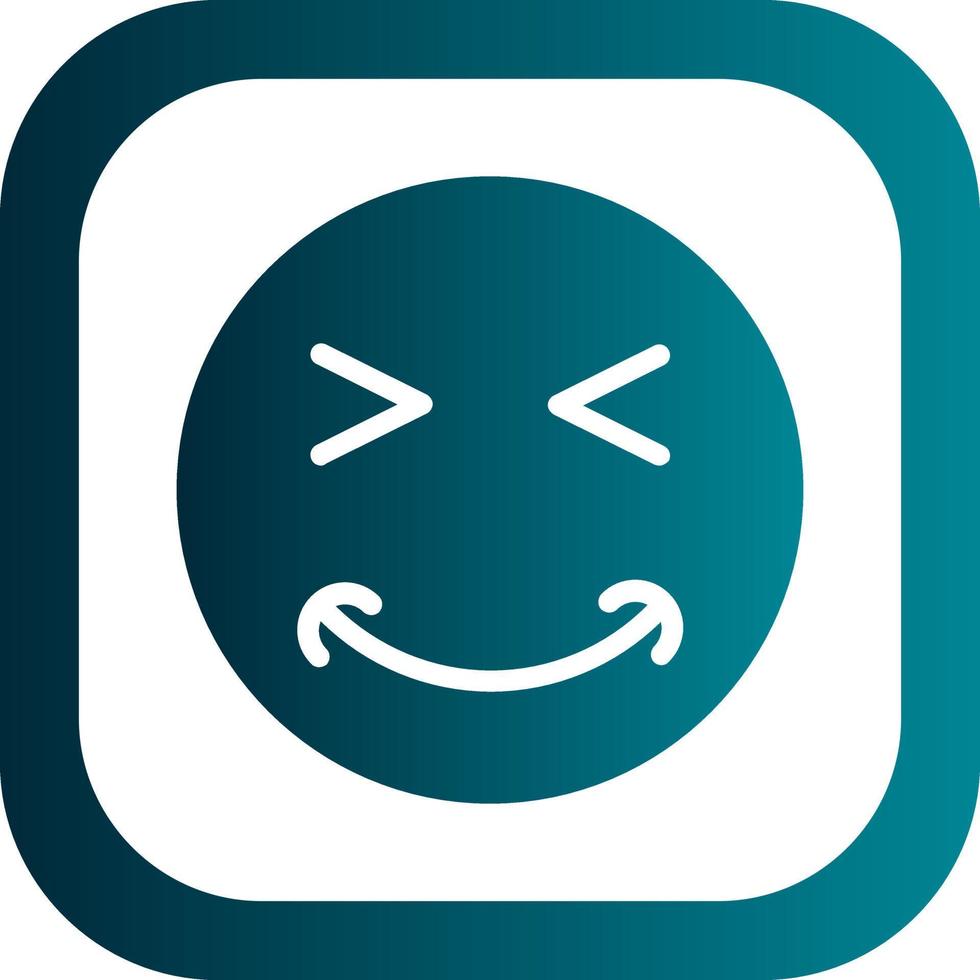 Grin Squint Vector Icon Design