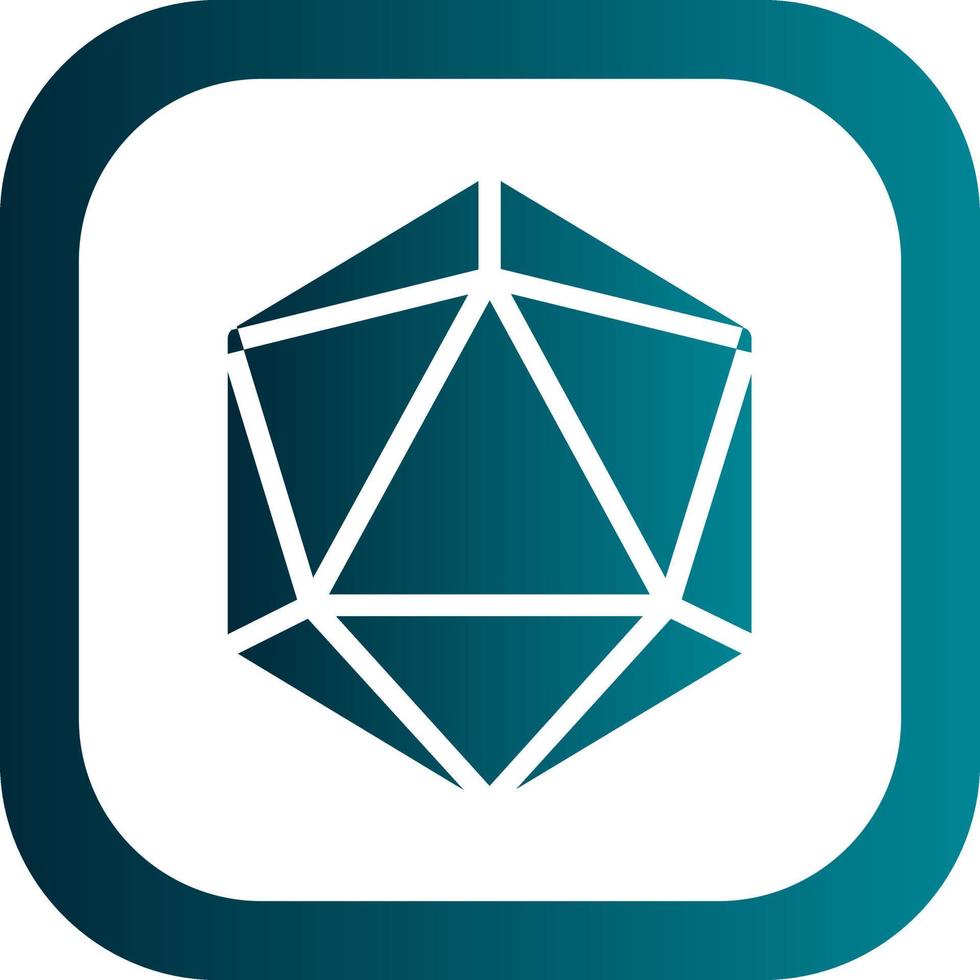 Dice D20 Vector Icon Design