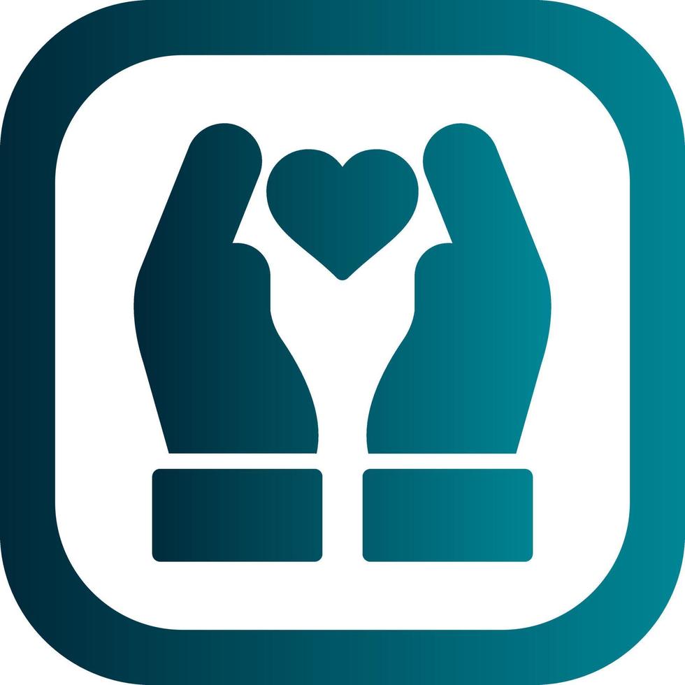 Hand Holding Heart Vector Icon Design