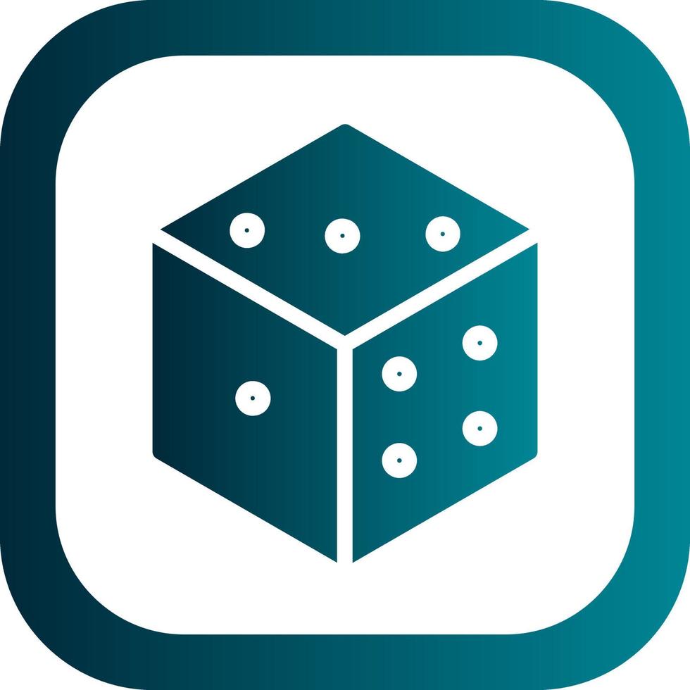 Dice D6 Vector Icon Design